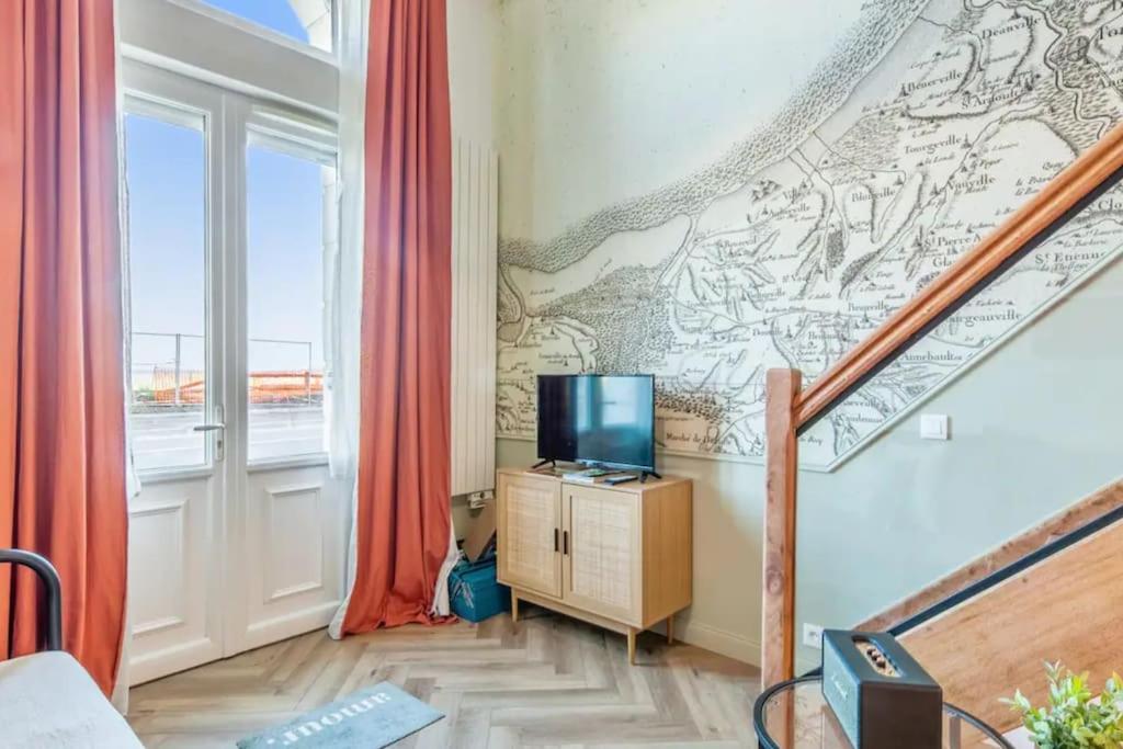 Juste La Plage - Studio Classe 3 Etoiles - Face A La Mer Houlgate Exterior foto